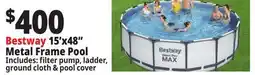 Ocean State Job Lot Bestway 15'x48 Metal Frame Pool offer