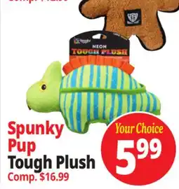 Ocean State Job Lot Spunky Pup Tough Plush offer