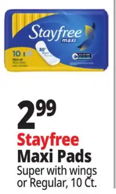 Ocean State Job Lot Stayfree Maxi Pads offer
