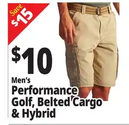 Ocean State Job Lot Men's Performance Golf, Belted Cargo & Hybrid offer