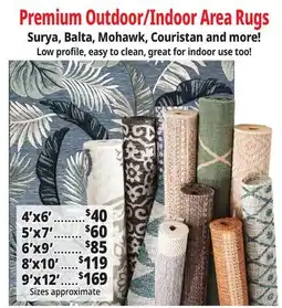 Ocean State Job Lot Premium Outdoor/Indoor Area Rugs Surya, Balta, Mohawk, Couristan and more! offer
