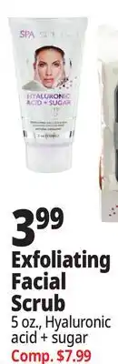 Ocean State Job Lot SpaScriptions Hyaluronic Acid + Sugar Exfoliating Facial Scrub 5 oz offer