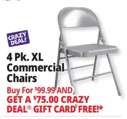 Ocean State Job Lot 4 Pk. XL Commercial Chairs offer
