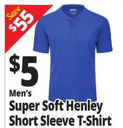 Ocean State Job Lot Super Soft Henley Short Sleeve T-Shirt offer