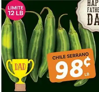 El Paso Grande CHILE SERRANO offer