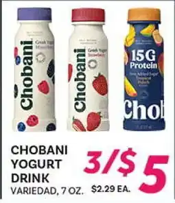 El Paso Grande CHOBANI YOGURT DRINK offer