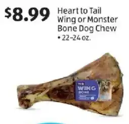 Aldi Heart to Tail Wing or Monster Bone Dog Chew offer