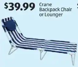 Aldi Crane Backpack Chair or Lounger offer