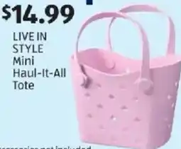 Aldi LIVE IN STYLE Mini Haul-It-All Tote offer