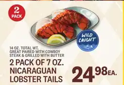 Kings Food Markets 2 PACK OF 7 OZ. NICARAGUAN LOBSTER TAILS offer