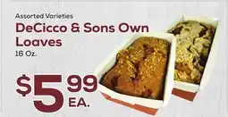 DeCicco & Sons DeCicco & Sons Own Loaves offer