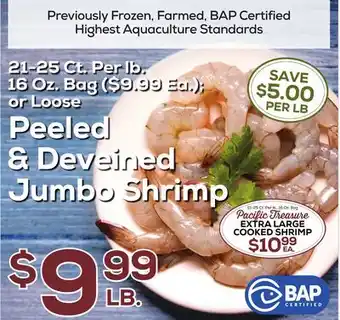 DeCicco & Sons Peeled & Deveined Jumbo Shrimp offer