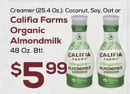 DeCicco & Sons Califia Farms Organic Almondmilk offer