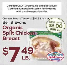 DeCicco & Sons Bell & Evans Organic Split Chicken Breast offer
