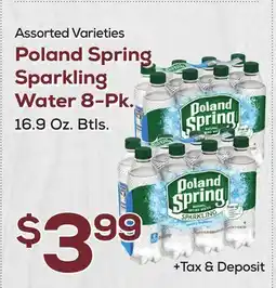 DeCicco & Sons Poland Spring Sparkling Water 8-Pk offer