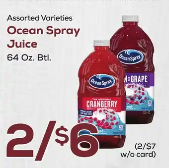 DeCicco & Sons Ocean Spray Juice offer