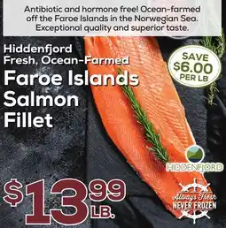 DeCicco & Sons Hiddenfjord Fresh, Ocean-Farmed Faroe Islands Salmon Fillet offer