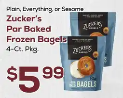 DeCicco & Sons Zucker's Par Baked Frozen Bagels offer