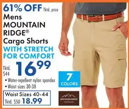 Boscov's Mens MOUNTAIN RIDGE Cargo Shorts offer