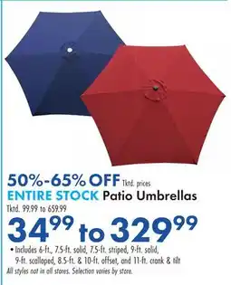 Boscov's PATIO UMBRELLAS offer