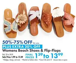 Boscov's Womens Beach Shoes & Flip-Flops offer