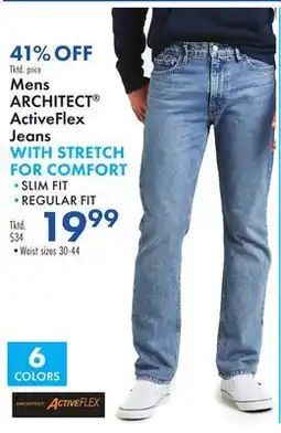 Boscov's Mens ARCHITECT ActiveFlex Jeans offer