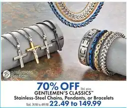 Boscov's GENTLEMEN'S CLASSICS Stainless-Steel Chains, Pendants, or Bracelets offer