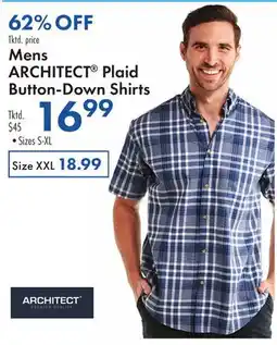 Boscov's Mens ARCHITECT Plaid Button-Down Shirts offer