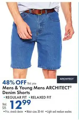 Boscov's Mens & Young Mens ARCHITECT Denim Shorts offer