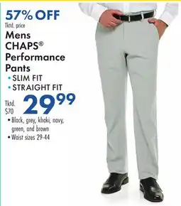 Boscov's Mens CHAPS Performance Pants offer