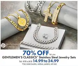Boscov's GENTLEMEN'S CLASSICS Stainless Steel Jewelry Sets offer
