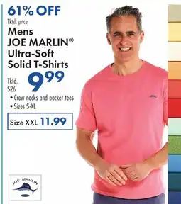 Boscov's Mens JOE MARLIN Ultra-Soft Solid T-Shirts offer