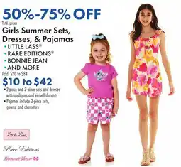 Boscov's Girls Summer Sets, Dresses, & Pajamas offer