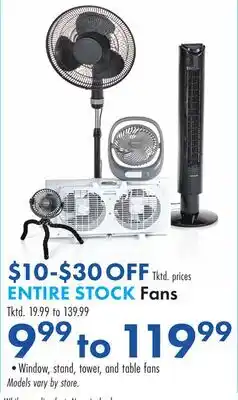 Boscov's ENTIRE STOCK Fans offer