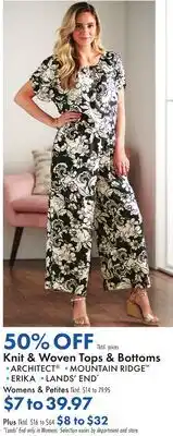 Boscov's Knit & Woven Tops & Bottoms offer
