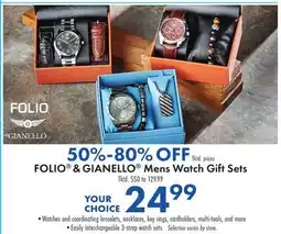 Boscov's FOLIO & GIANELLO Mens Watch Gift Sets offer