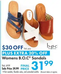 Boscov's Womens B.O.C Sandals offer