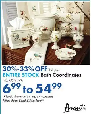 Boscov's ENTIRE STOCK Bath Coordinates offer