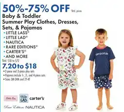Boscov's Baby & Toddler Summer Play Clothes, Dresses, Sets, & Pajamas offer