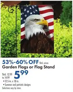 Boscov's Garden Flags or Flag Stand offer