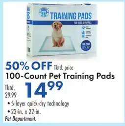 Boscov's 100-Count Pet Training Pads offer