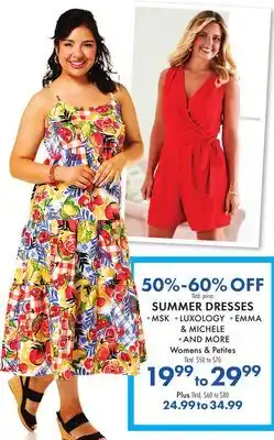 Boscov's SUMMER DRESSES offer
