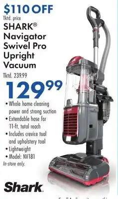 Boscov's SHARK Navigator Swivel Pro Upright Vacuum offer