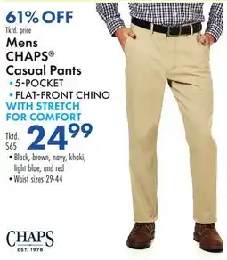 Boscov's Mens CHAPS Casual Pants offer
