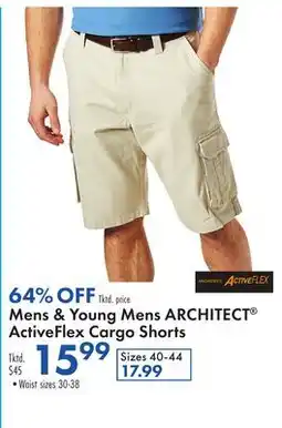 Boscov's Mens & Young Mens ARCHITECT ActiveFlex Cargo Shorts offer