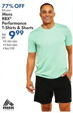Boscov's Mens RBX Performance T-Shirts & Shorts offer
