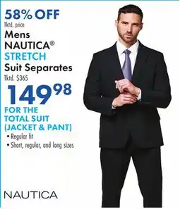 Boscov's Mens NAUTICA STRETCH Suit Separates offer