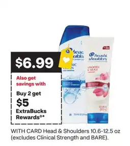 CVS Head & Shoulders 10.6-12.5 oz (excludes Clinical Strength and BARE) offer