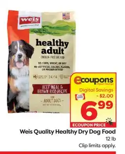 Weis Markets Weis Quality Healthy Dry Dog Food offer
