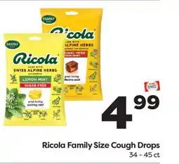 Weis Markets Ricola Family Size Cough Drops offer